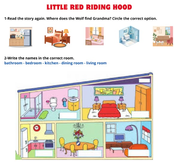 Little Red Riding Hood: parts of the house