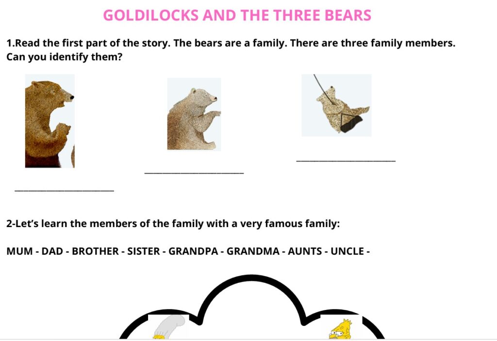 Goldilocks and the three bears