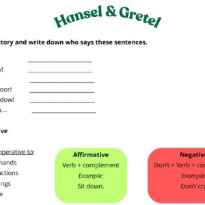 Hansel & Gretel: imperatives