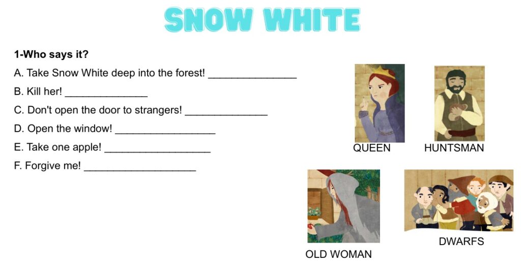 Snow White: imperatives