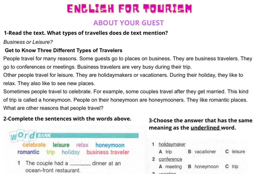 English for Tourism