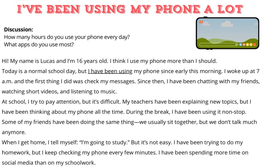 I've been using my phone a lot.