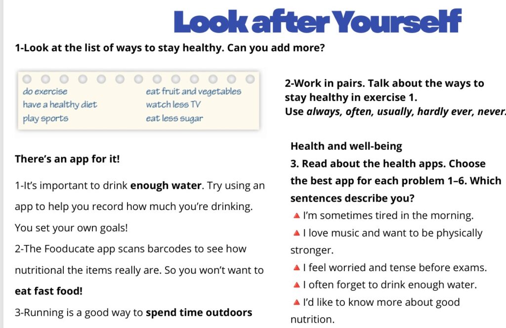 Look after yourself