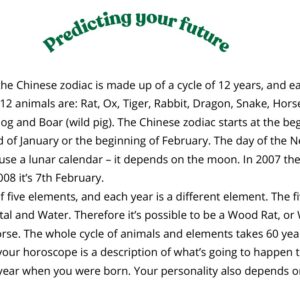 Predicting your Future