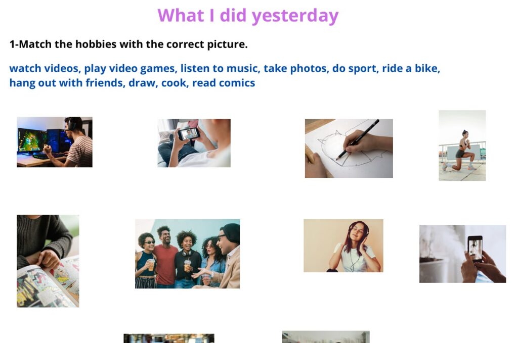 What I did yesterday