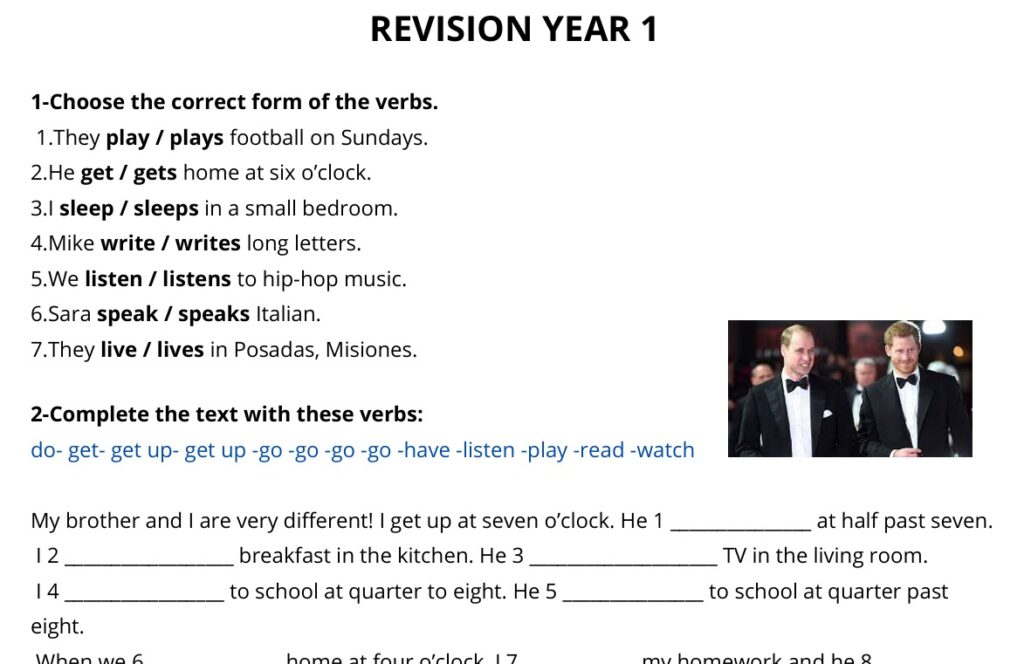 Revision year 1