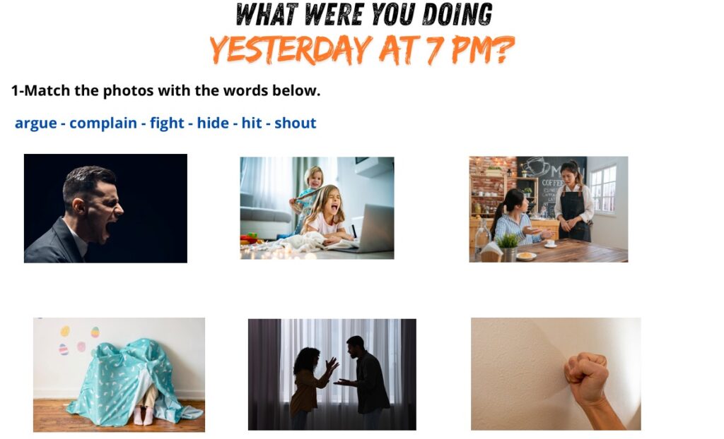 What were you doing yesterday at 7 pm?