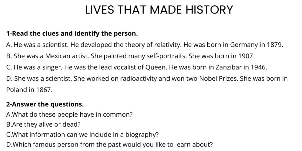Lives that made History