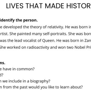 Lives that made History